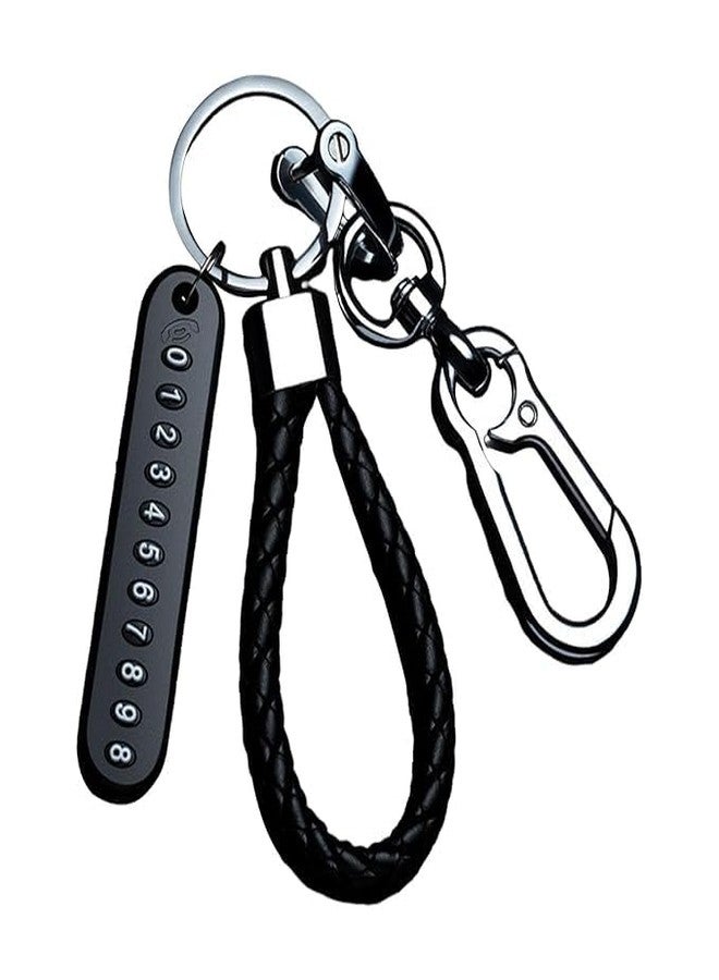 Akshify Metal Anti-Lost Keychain with Phone Number Tag - Double Pendant Keyring for Car, Bike, Home, Office & Travel Use. - Image 1