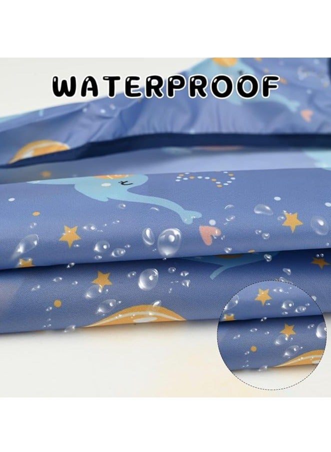 BIGTHREE Baby Weaning Bib, Waterproof Anti Dirty Baby Feeding Bibs, Long Sleeves Weaning Bibs for Eating, Attaches Fully Cover to Baby Highchair, Easy to Clean - Image 3