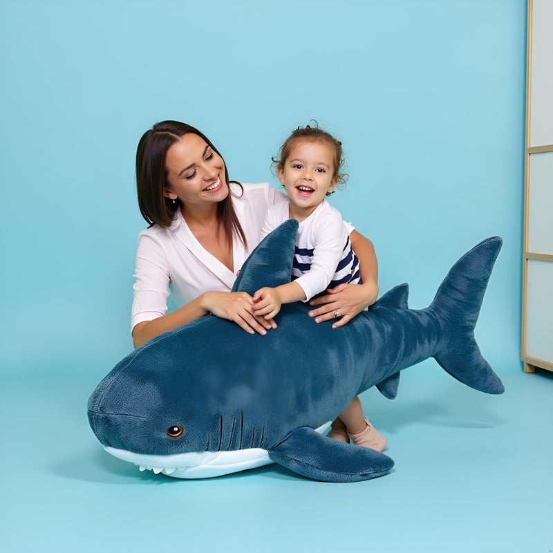 Ryttir 47.2 Inch XXXL Giant Shark Stuffed Animals,Chubbier Shark Pillow Soft Shark Plush Shark Body Pillow Stuffed Shark DÃ©cor, Perfect Chrismas Stress Relief Gift for Kids Women - Image 2