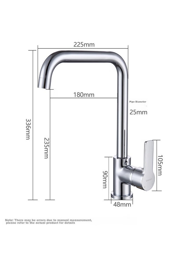 Larsd Kitchen Faucet, Hot And Cold Sink Faucet, Copper Body, Rotatable Dishwashing Sink Faucet F025 - Image 1