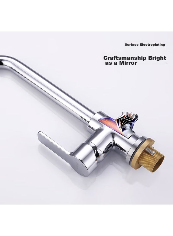 Larsd Kitchen Faucet, Hot And Cold Sink Faucet, Copper Body, Rotatable Dishwashing Sink Faucet F025 - Image 5