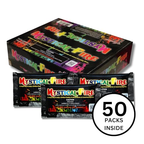 Mystical Fire Color Changing Packets Fire Pits Campfire Enchanted Multi-Color Magical Fun for Indoor Fireplace or Outdoor Use- Pulsating Flame Colorant- 0.882 Ounces 50pk - Image 2