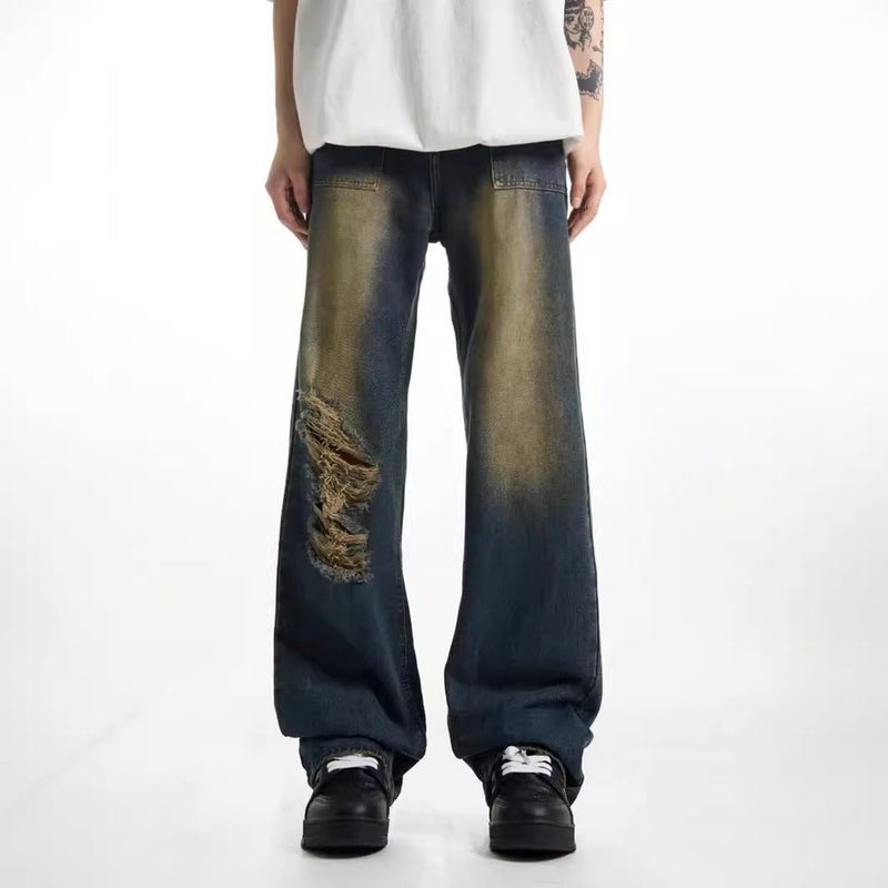 Unisex Classic Denim Jeans Loose Fit Daily Outdoor Wear - Image 4