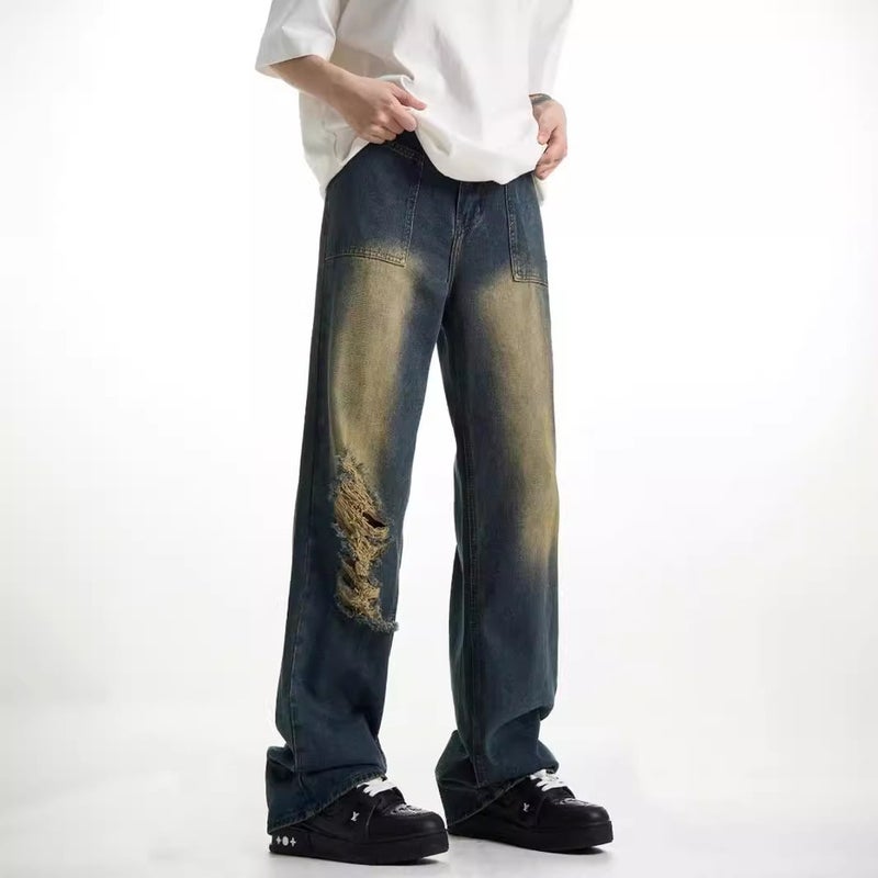 Unisex Classic Denim Jeans Loose Fit Daily Outdoor Wear - Image 2