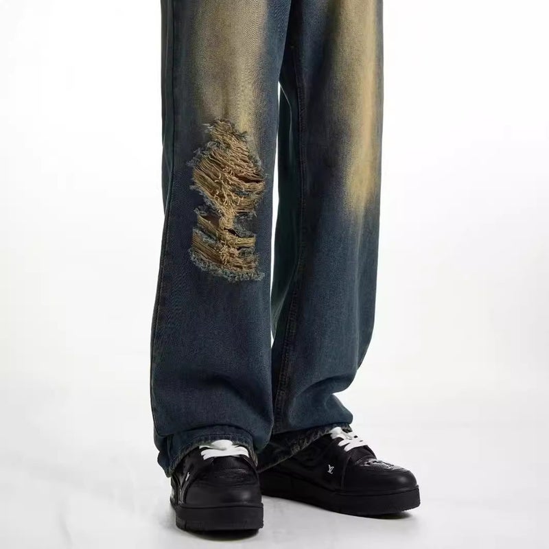 Unisex Classic Denim Jeans Loose Fit Daily Outdoor Wear - Image 5