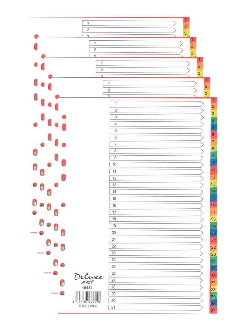 5-Pack 31 Tab Plastic Divider Multicolour - pzsku/Z403E59BA58C980DD4562Z/45/_/1660823151/1f82ab68-1aa3-4576-bd8c-c102437561b1