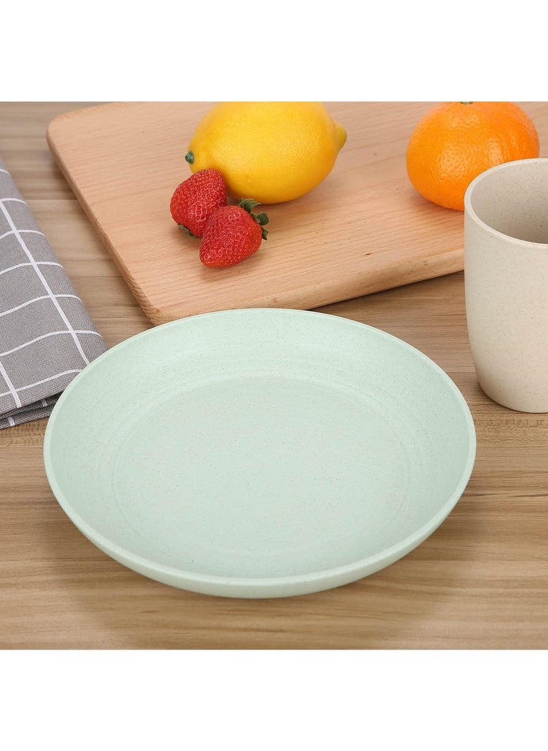 MileMelo - 4-Piece Wheat straw life Unbreakable Plates Reusable Plate Set Healthy for Kids Children Toddler & Adult, BPA Free & Eco-Friendly Medium 20cm - Image 1