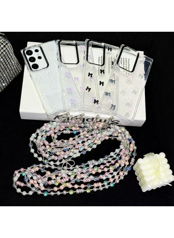 S-TOP Case For Samsung Galaxy S22 Ultra 5G Little Fresh Bow Neck Chain TPU Phone Case - Image 3