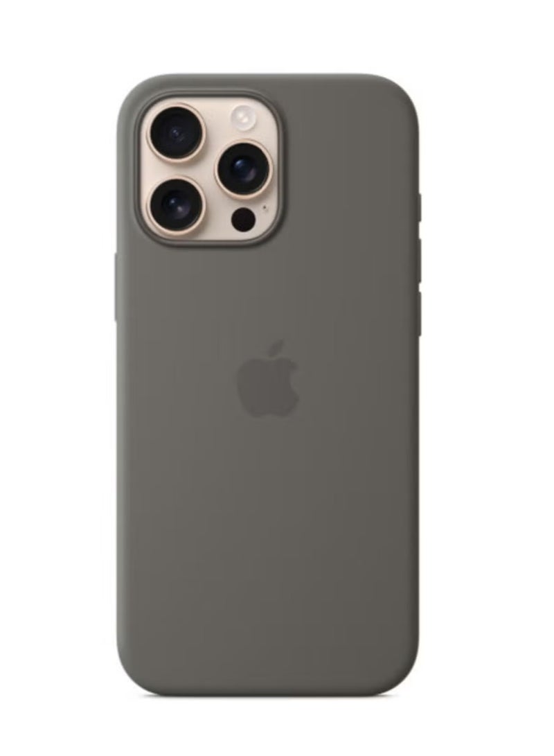 iPhone 16 Pro Max Silicone Case With MagSafe - Stone Gray