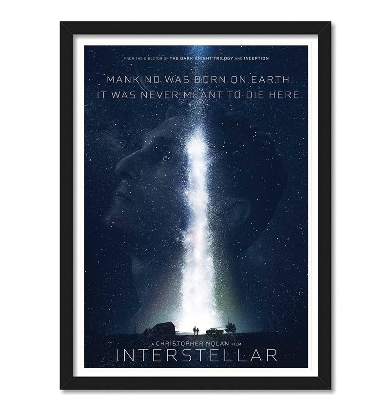 GRAY WALL Good Hope Interstellar Movie Framed Poster For Room Office 13 Inch X 19 Inch Framed Multicolor - Image 1
