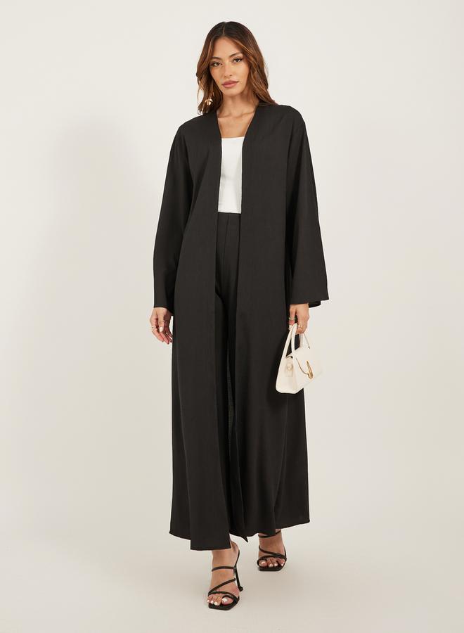 Styli Regular Fit Maxi Kimono with Side Slit Detail  - Image 1