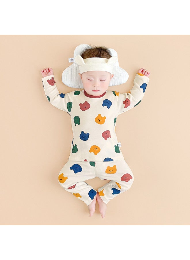 YISHUANGER Children's Home Warmth Base Layer Long Pants Set Separates Girls' Baby Boys' Clothing Spring Autumn Lovely Cartoon - Image 2
