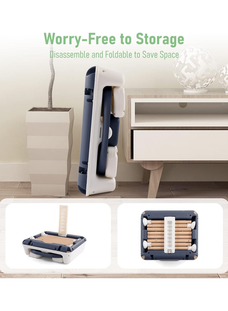 بريمو بلس كرسي طعام 7 في 1 للرضع والأطفال الصغار قابل للتعديل والتحويل مع صينية مزدوجة قابلة للفصل وحزام بخمس نقاط ومسند للقدمين - Image 4