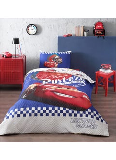 özdilek Cars Cyber ​​Single Disney Licensed Elastic Fitted Bed Sheets Quilted Children's Duvet Cover Set  - Image 1