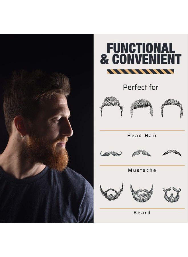 MEDca Folding Wooden Comb - 2-Pack, Solid Sandalwood Construction - Fine Tooth Pocket Sized Beard, Mustache, Head Hair Brush Combs for Men for All Hair Types - Travel, Styling & Detangler - Image 3