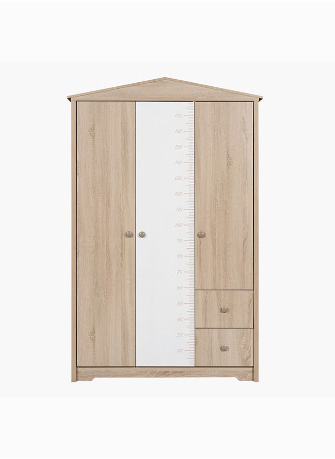 Home Box My House 3-Door Wardrobe With 2 Drawers 50 x 195 x 124.55 cm  - Image 2
