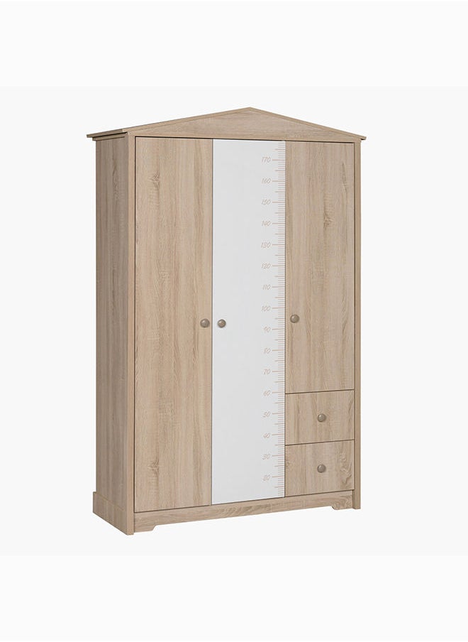 Home Box My House 3-Door Wardrobe With 2 Drawers 50 x 195 x 124.55 cm  - Image 5
