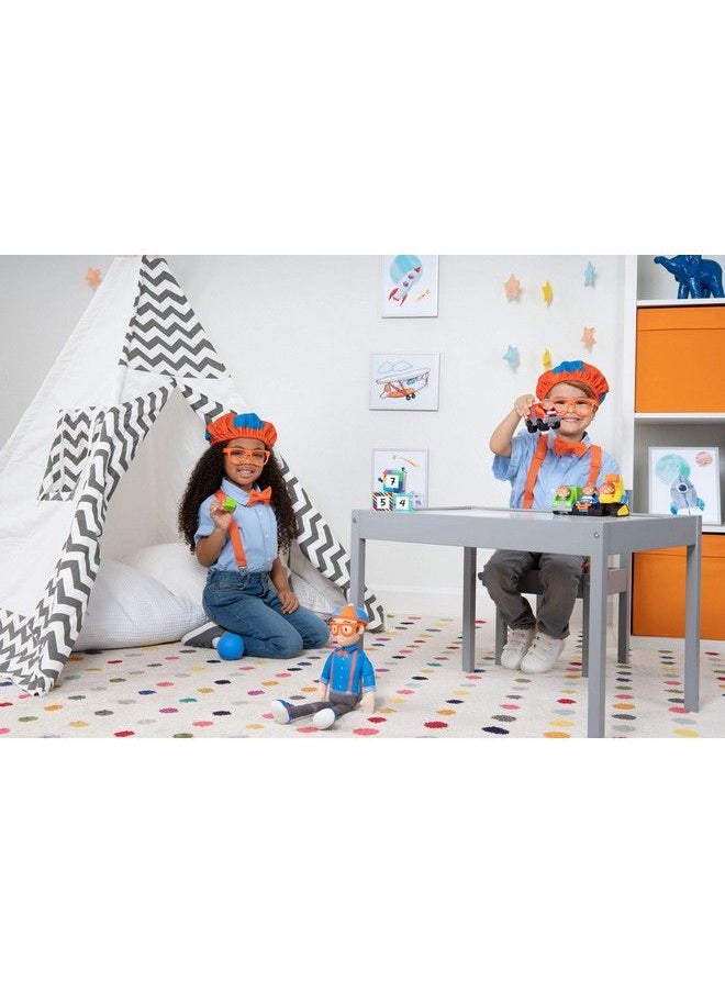 Blippi - Costume Roleplay Accessories Perfect For Dress Up And Play Time Includes Iconic Orange Bow Tie Suspenders Hats And Glasses For Young Children And Toddlers Roleplay Set - Image 1