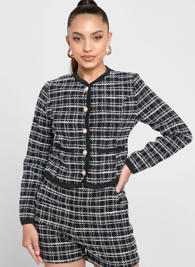 Ginger Tweed Jacket And Short Set