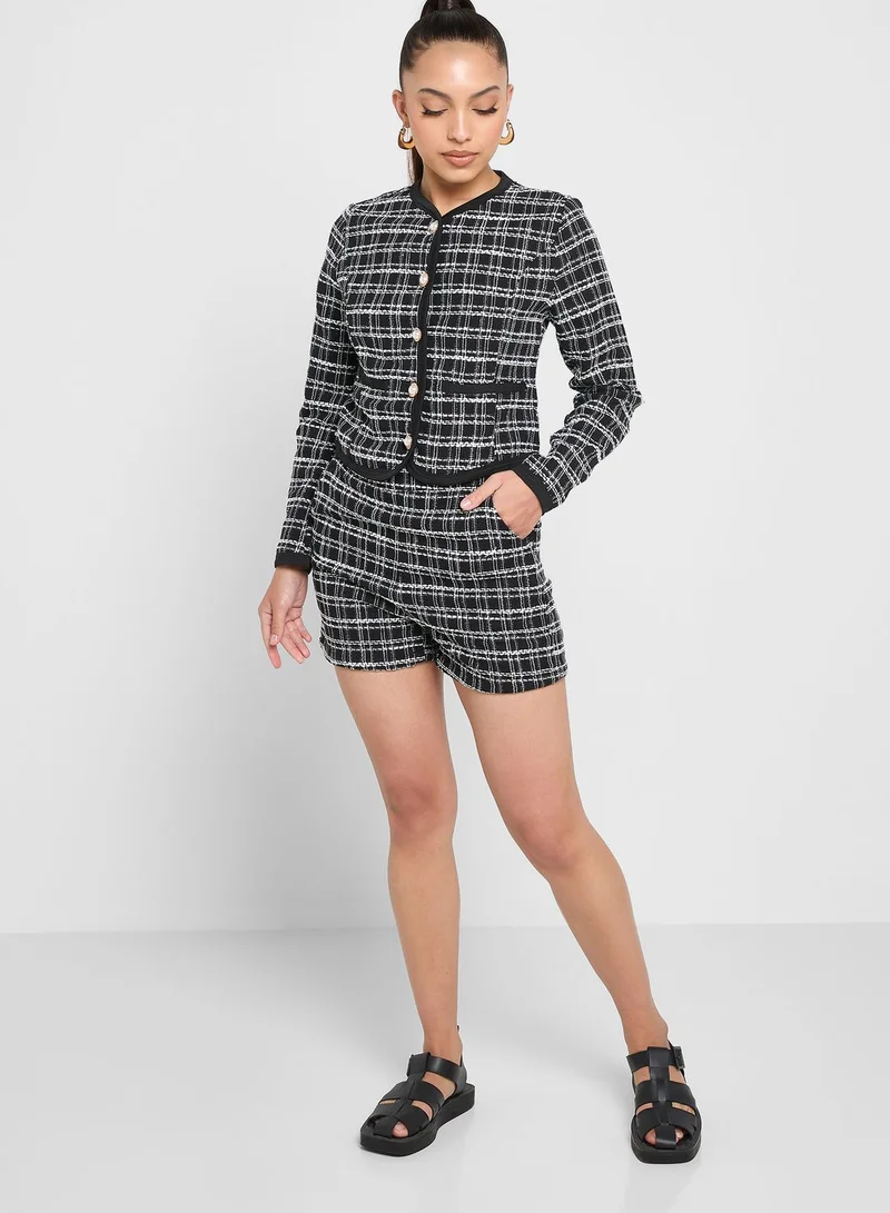 Ginger Tweed Jacket And Short Set