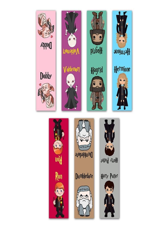 MyTees (Set of 7) Cute Magnetic Bookmark Gifts for Book Lovers | Book Marks for Book Lovers | Bookmarks Aesthetic for Books | Cartoon Magnetic Bookmarks (Harry Potter, Large (15X4 Cms)) - Image 2