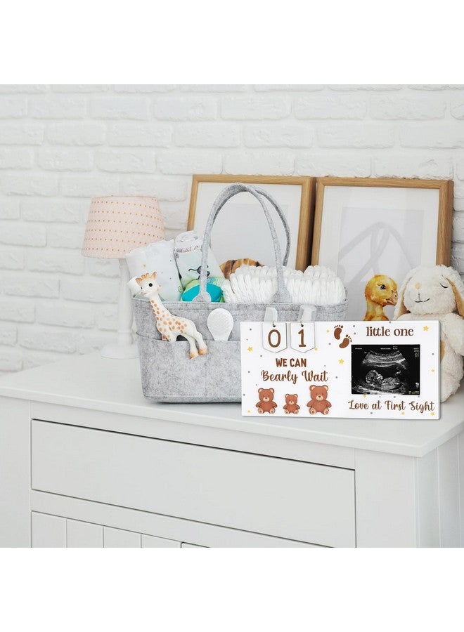 Glodecart Baby Sonogram Picture Frame for Gender Reveal Decorations, Baby Countdown Sonogram Frame for Expecting Mother's Day Pregnancy Gifts, Elephant Love At First Sight Frame Ultrasound - Image 5