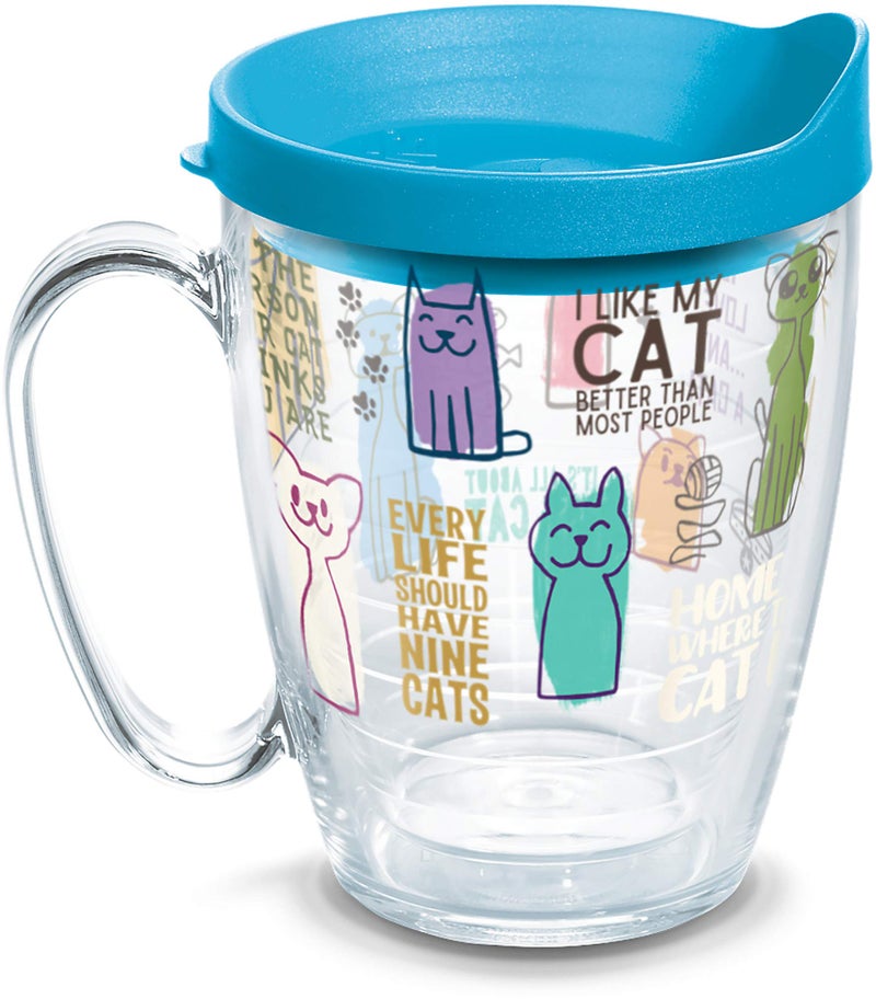 Tervis Cat Sayings Made in USA Double Walled Insulated Tumbler Travel Cup Keeps Drinks Cold  Hot 16oz Mug Classic