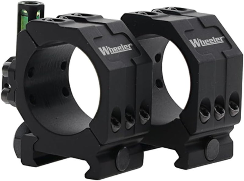 Wheeler 2-Piece Picatinny Rail Scope Rings with Anti-Cant Indicator for Leveling, Shooting - Image 1