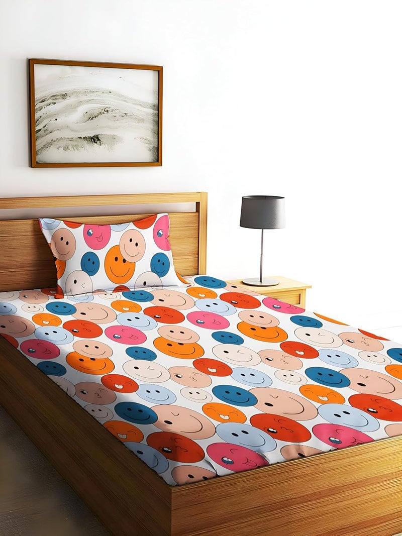 Blenzza Deco™ Glace Cotton Single Bed Reversible Babies 1 Kids Comforter & 1 Single Flat Bed Sheet with 1 Pillow Cover (Design 11) (0 to 8 Years Kids) - Image 4