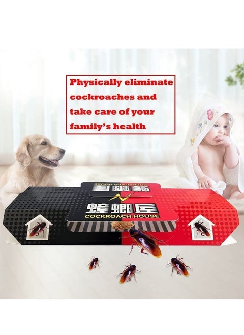 MAKINGTEC Cockroach Traps, Roach Traps for Home Pest Control Kill Roaches with Bait Included with Non-Toxic Bait Premium Spiders Ants Cockroach Killer (10 Pack)