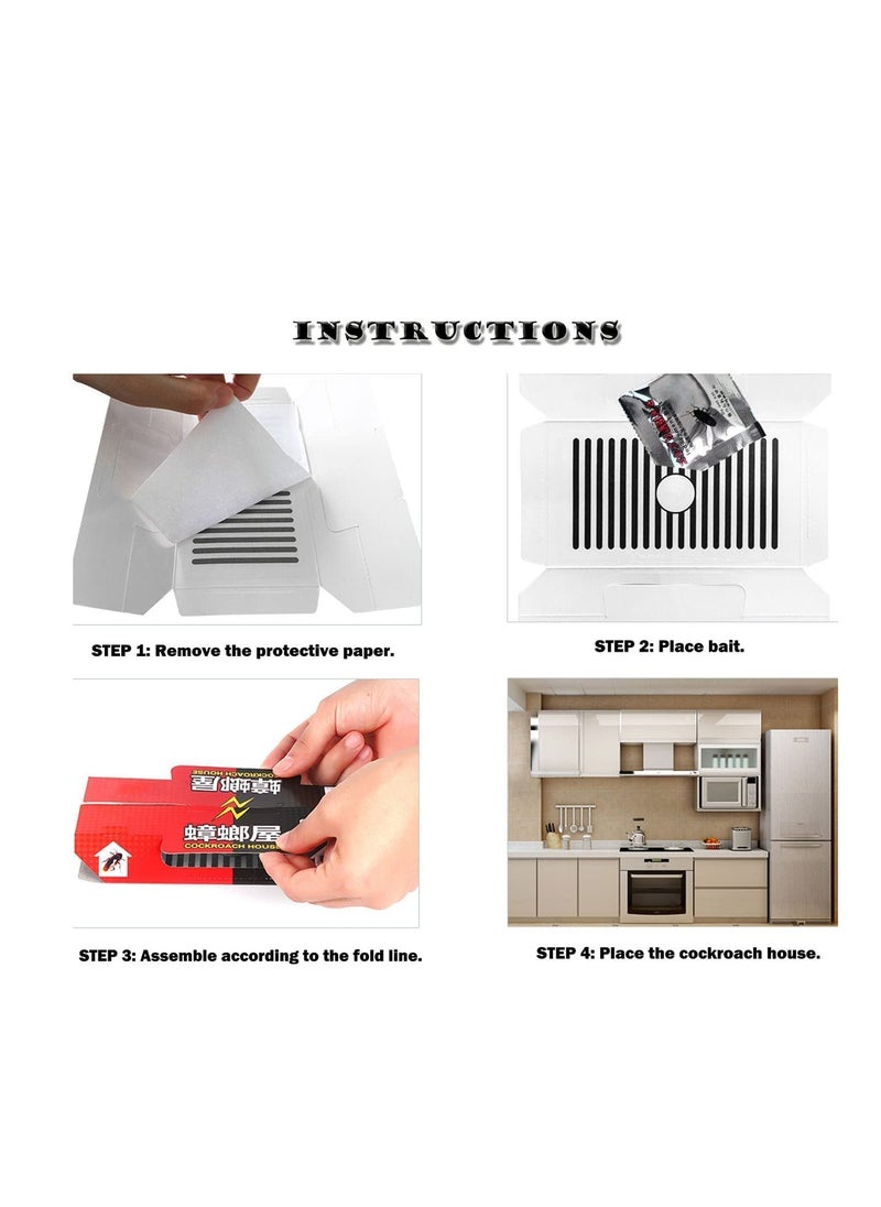 Generic - MAKINGTEC Cockroach Traps, Roach Traps for Home Pest Control Kill Roaches with Bait Included with Non-Toxic Bait Premium Spiders Ants Cockroach Killer (10 Pack) - Image 1