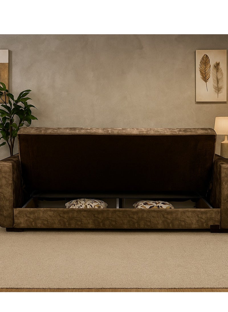 Aldora - Sofa Bed 3-Seater - Galaxy Brown - Image 2