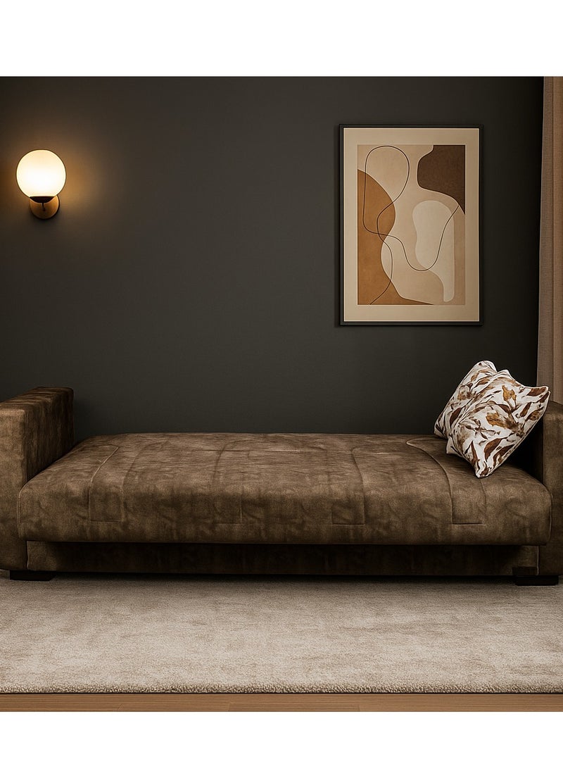 Aldora - Sofa Bed 3-Seater - Galaxy Brown - Image 3