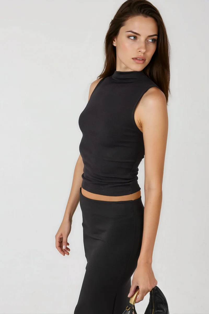 Busem BUSEM Slim Fit Crew Neck Knitted Blouse
