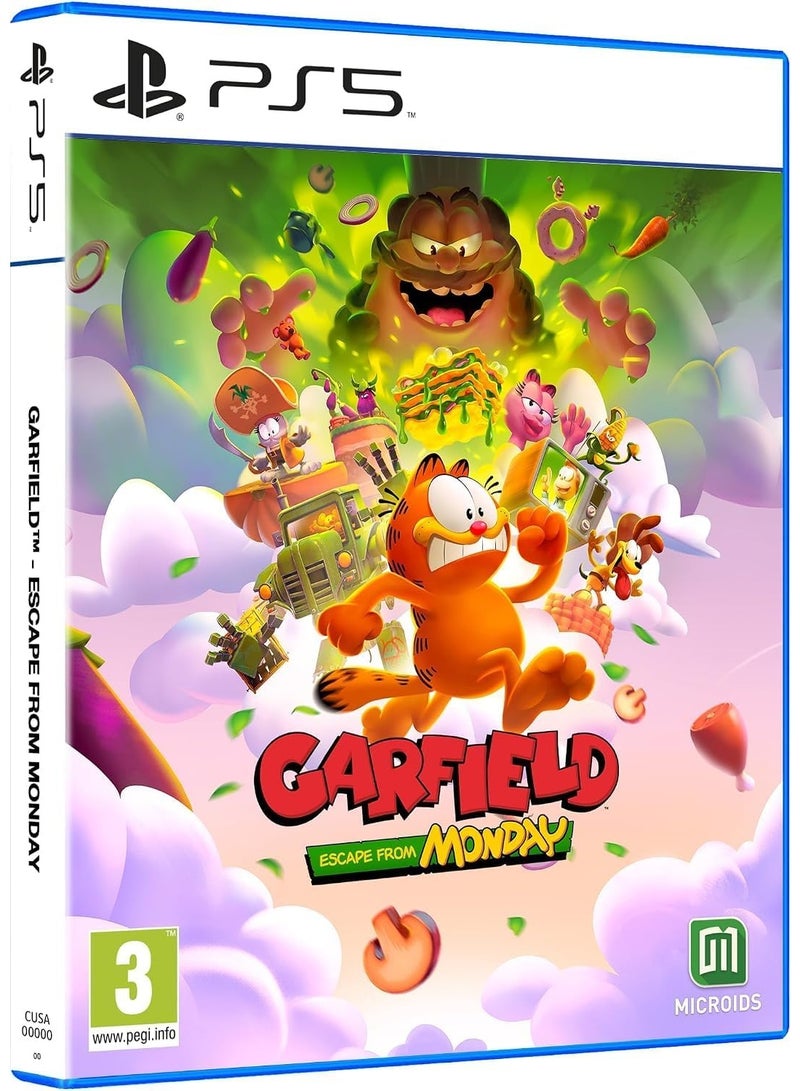 MICROIDS Garfield Escape From Monday for PS5 - PlayStation 5 - New Original - Image 1