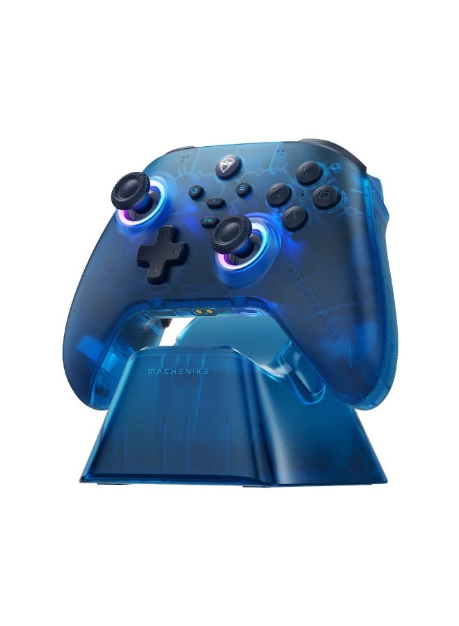 Machenike G3 V2 Pro Tri-Mode Wireless Gaming Controller with Charging Dock, Hall Effect Joysticks, RGB Lighting, 1000mAh Battery, Bluetooth 5.3, 2.4GHz & Wired Connection, Gyroscope Motion Control, Programmable Back Buttons for PC, Nintendo Switch, Android & iOS - Image 1