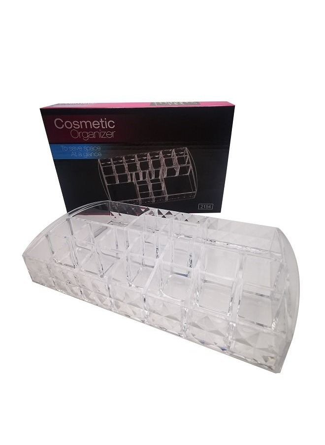 asmat - 20 Spaces Clear Acrylic Lipstick Organizer Display Stand Cosmetic Makeup Organizer for Lipstick, Brushes, Bottles - Image 1