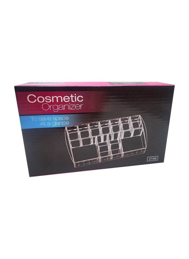 asmat - 20 Spaces Clear Acrylic Lipstick Organizer Display Stand Cosmetic Makeup Organizer for Lipstick, Brushes, Bottles - Image 1