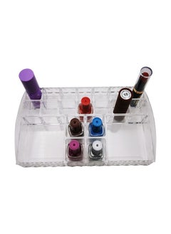 20 Spaces Clear Acrylic Lipstick Organizer Display Stand Cosmetic Makeup Organizer for Lipstick, Brushes, Bottles