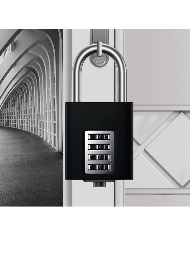 KASTWAVE Outdoor Weatherproof Padlock, Heavy Duty Combination Padlock, 4 -Digit Combination Lock, Suitable for School Gym Locker, Fence, Toolbox, Hasp Gate, Storage - Image 2