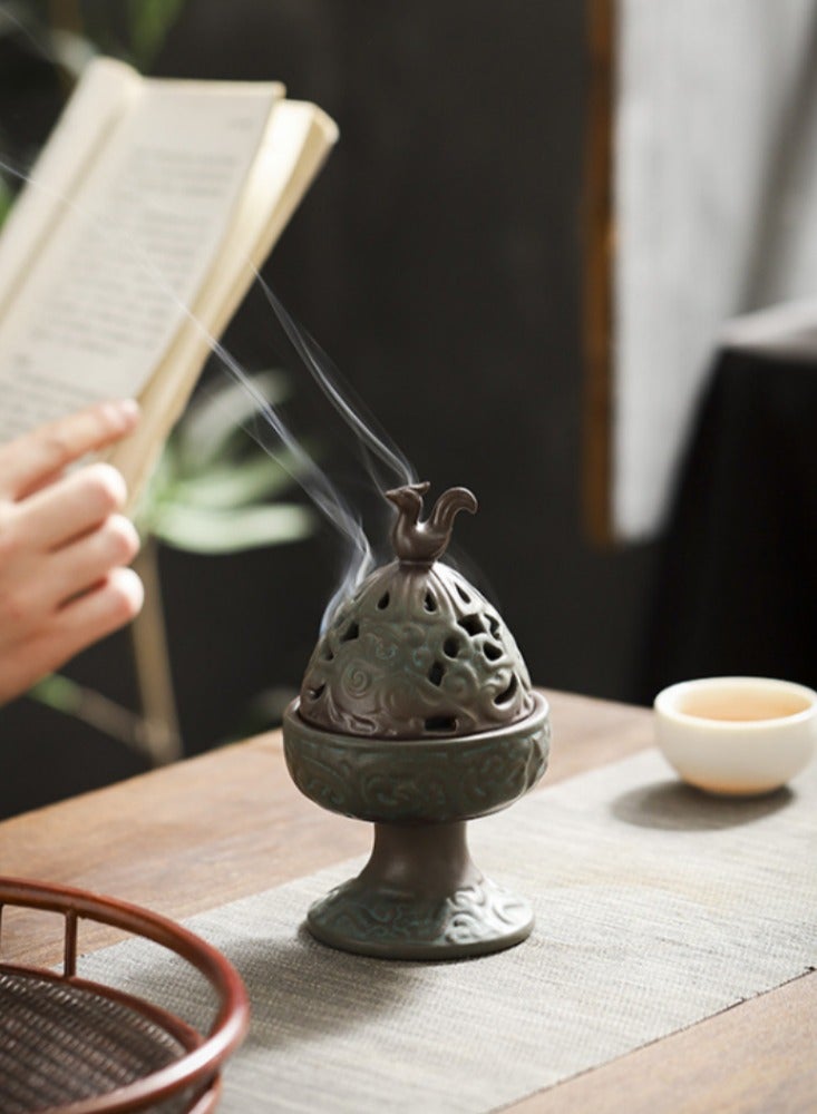 Ceramic Boshan Stove Antique Incense Stove Household Incense Incense Burner Zen Incense Sandalwood Incense Zen Meaning Incense Path Agarwood Decoration - Image 1