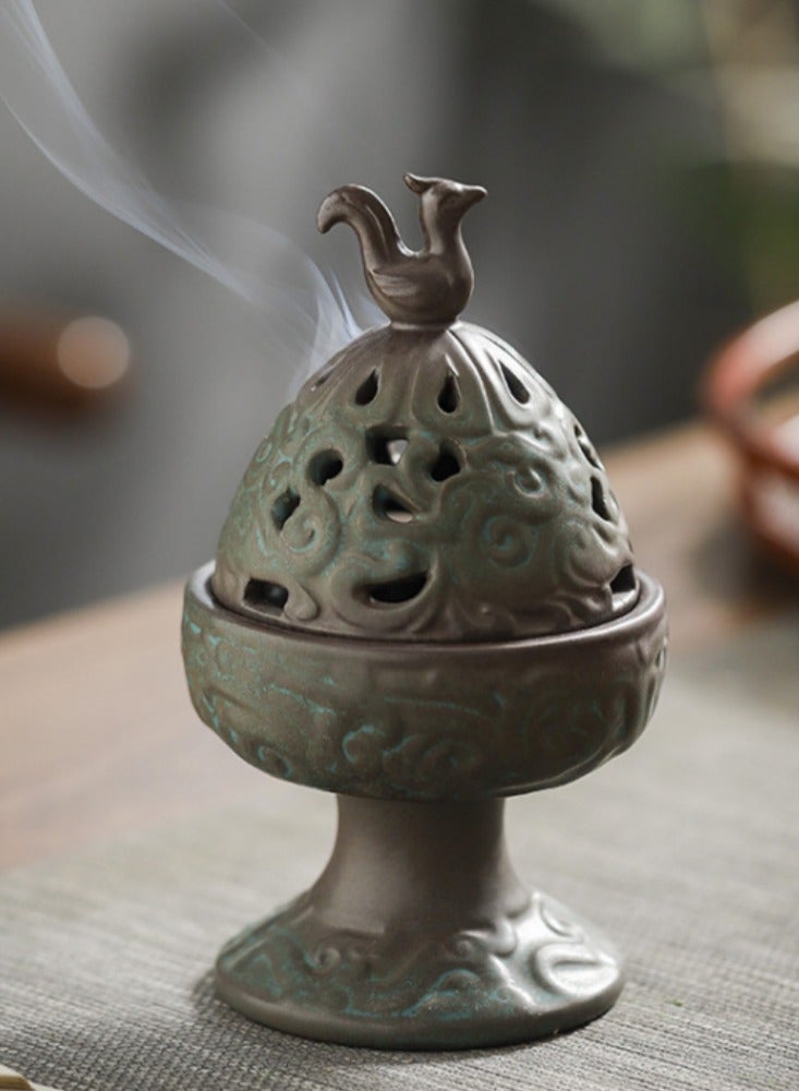 Ceramic Boshan Stove Antique Incense Stove Household Incense Incense Burner Zen Incense Sandalwood Incense Zen Meaning Incense Path Agarwood Decoration - Image 4
