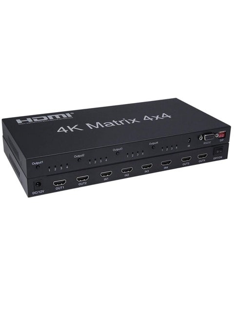 4 Input 4 Output Switcher 2.0 HDMI Matrix 4x4, 4K 60Hz 1080p (RGB/YUV 4:4:4) 4 Input 4 Output Switcher RS232 EDID (2.0 HDMI 4x4 Matrix)