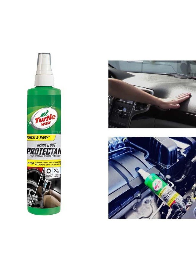 TURTLE - Inside And Out Protectant 307ml Deep Rich Shine And Protection For Plastic Vinyl Rubber - Turtle Wax - Image 1