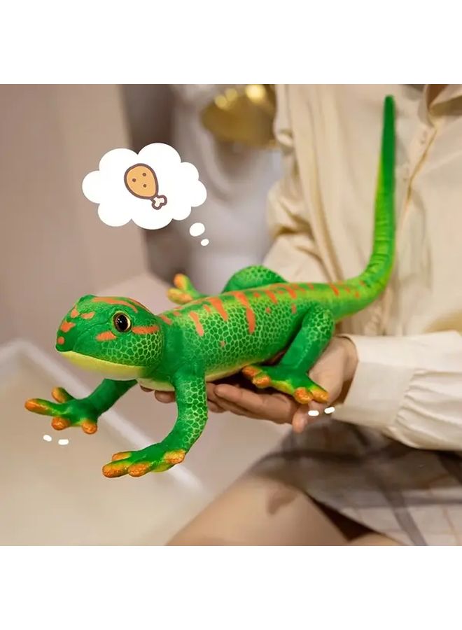 Realistic Green Gecko Plush Toy Soft Stuffed Animal Collectible Gift 1pc - Image 1