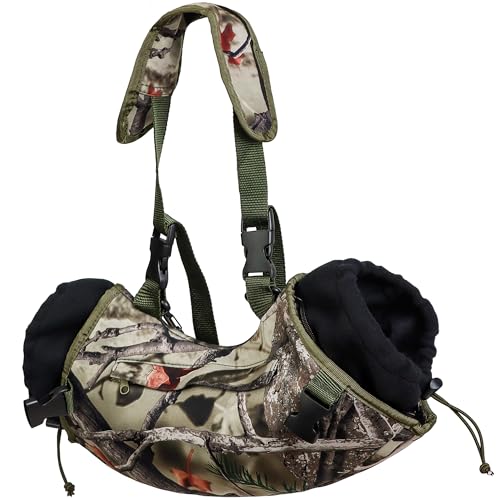 WBCBEC Warming Pouch Hunting Camo Hand Muff Warmer Fanny Pack Water Resistant Windproof Insulated Waist Muffs Warmers Gloves Durable Oxford Fleece for Hiking Camping - Image 1