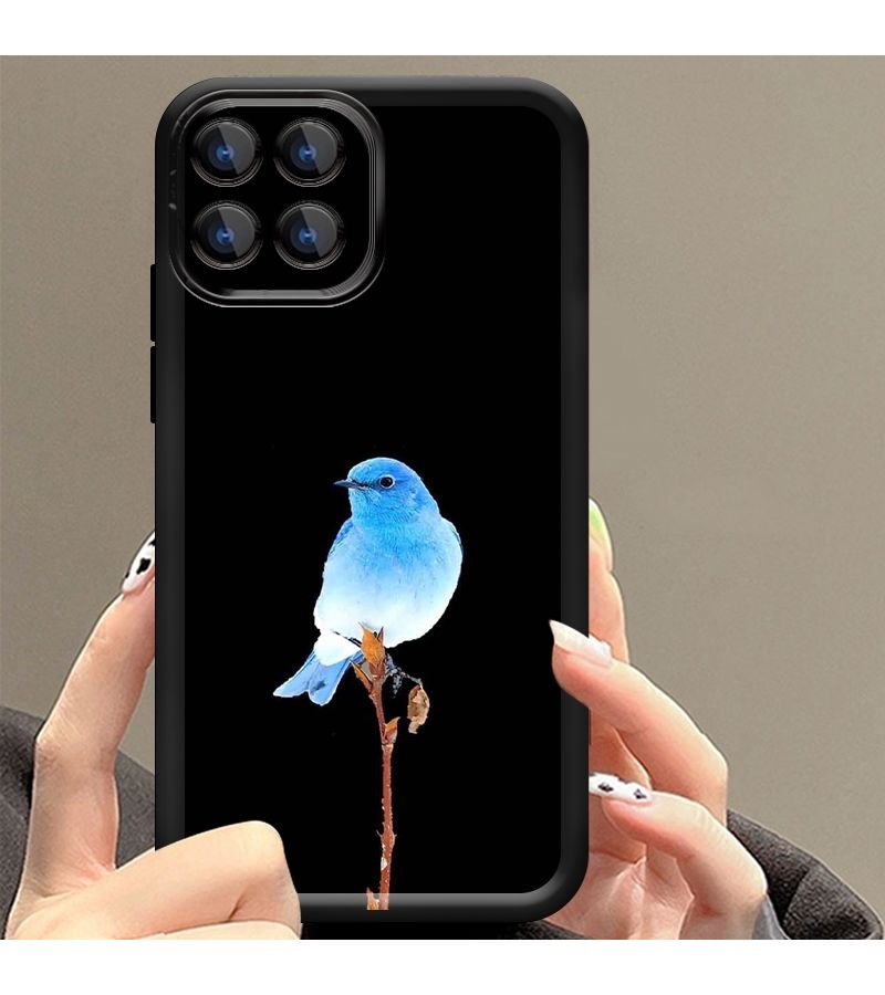 Phone Case Soft Matte Mixed Color For Oppo A57 4G With Blue Bird Design - Image 1