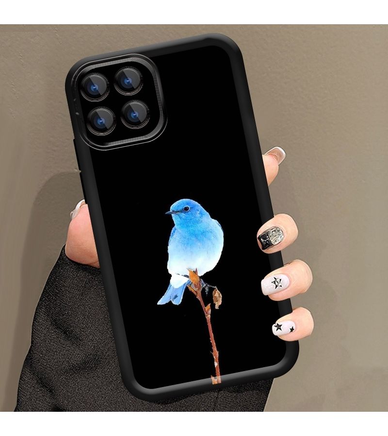Phone Case Soft Matte Mixed Color For Oppo A57 4G With Blue Bird Design - Image 3