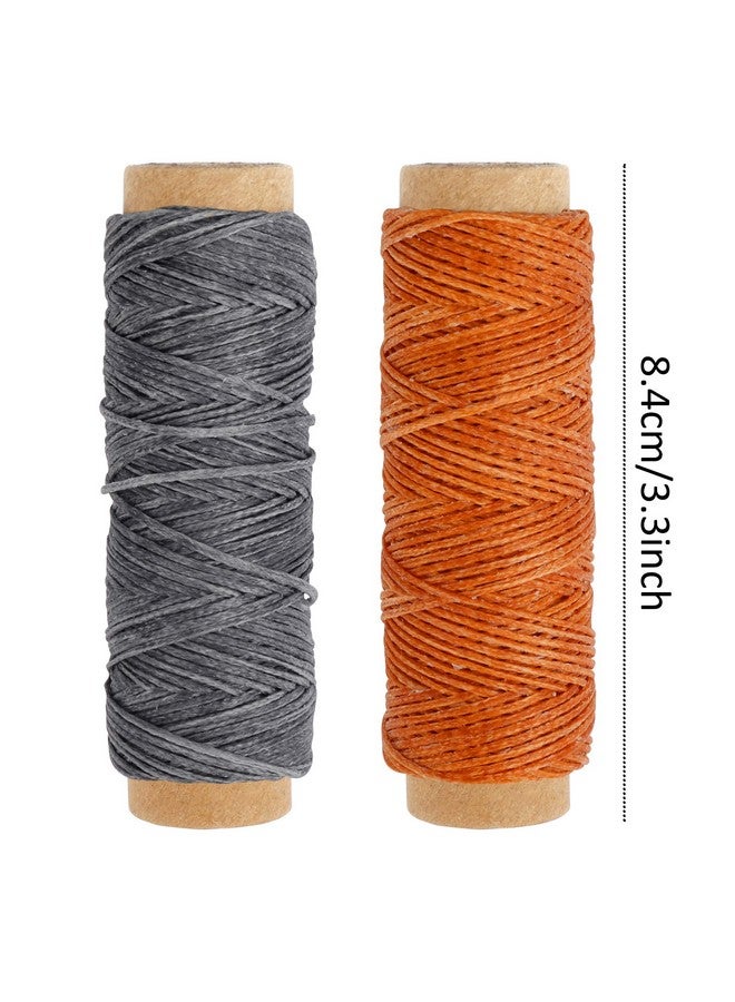 JANYUN 792 Yards 24 Colors Leather Sewing Waxed Flat Cord Thread for Leather Craft DIY Supplies,Each of 33 Yards - Image 2