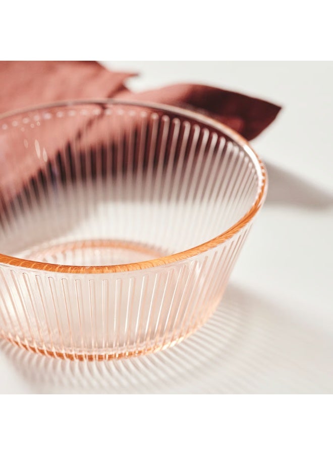 Bowl Stripe Pattern Pink  Diameter 12 cm Height 5 cm Volume 300 mL - Image 3